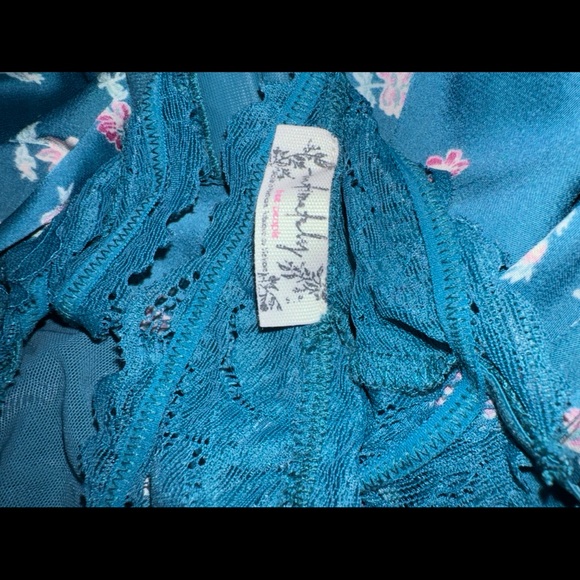 NWOT Free People Intimately Gossamer Glow MIDI Slip dress size small lace floral - Picture 7 of 11